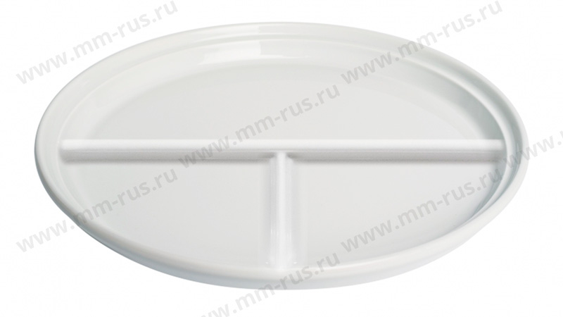 Фарфоровая тарелка для основного блюда с тремя секциями от MenuMobil